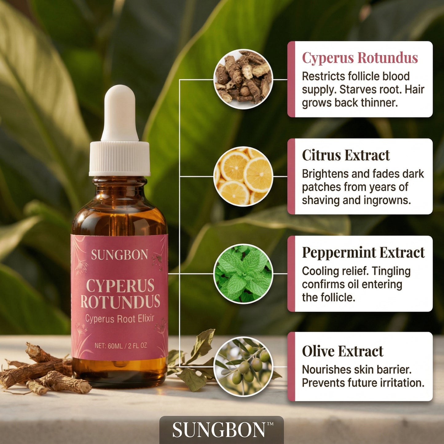 SUNGBON™ Cyperus Rotundus Elixir Oil