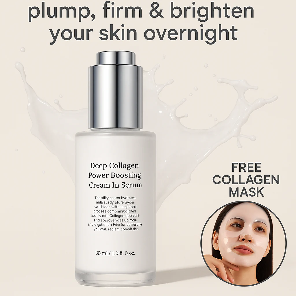 Deep Collagen Anti-Wrinkle Cream In Serum | Volufiline, Real Collagen, Skin Volumizing, Glass Skin, Elasticity